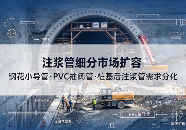 金口河注浆管细分市场扩容，隧道钢花小导管、PVC 袖阀管、桩基后注浆管需求分化